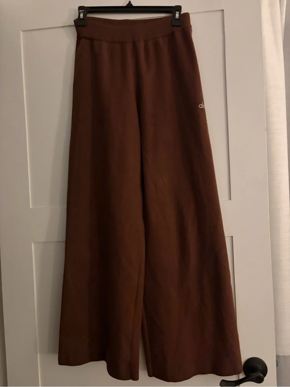 ALO Yoga Brown Wide-Leg Sweatpants